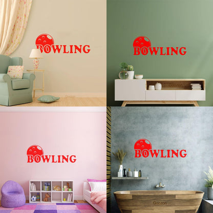 Engraving Decals Bowling Club Sport Entertainment Center Easy Installation