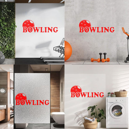 Engraving Decals Bowling Club Sport Entertainment Center Easy Installation