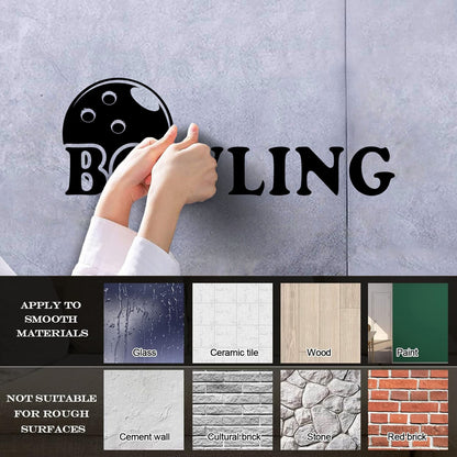 Engraving Decals Bowling Club Sport Entertainment Center Easy Installation