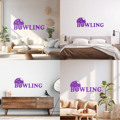 Engraving Decals Bowling Club Sport Entertainment Center Easy Installation