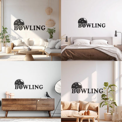 Engraving Decals Bowling Club Sport Entertainment Center Easy Installation