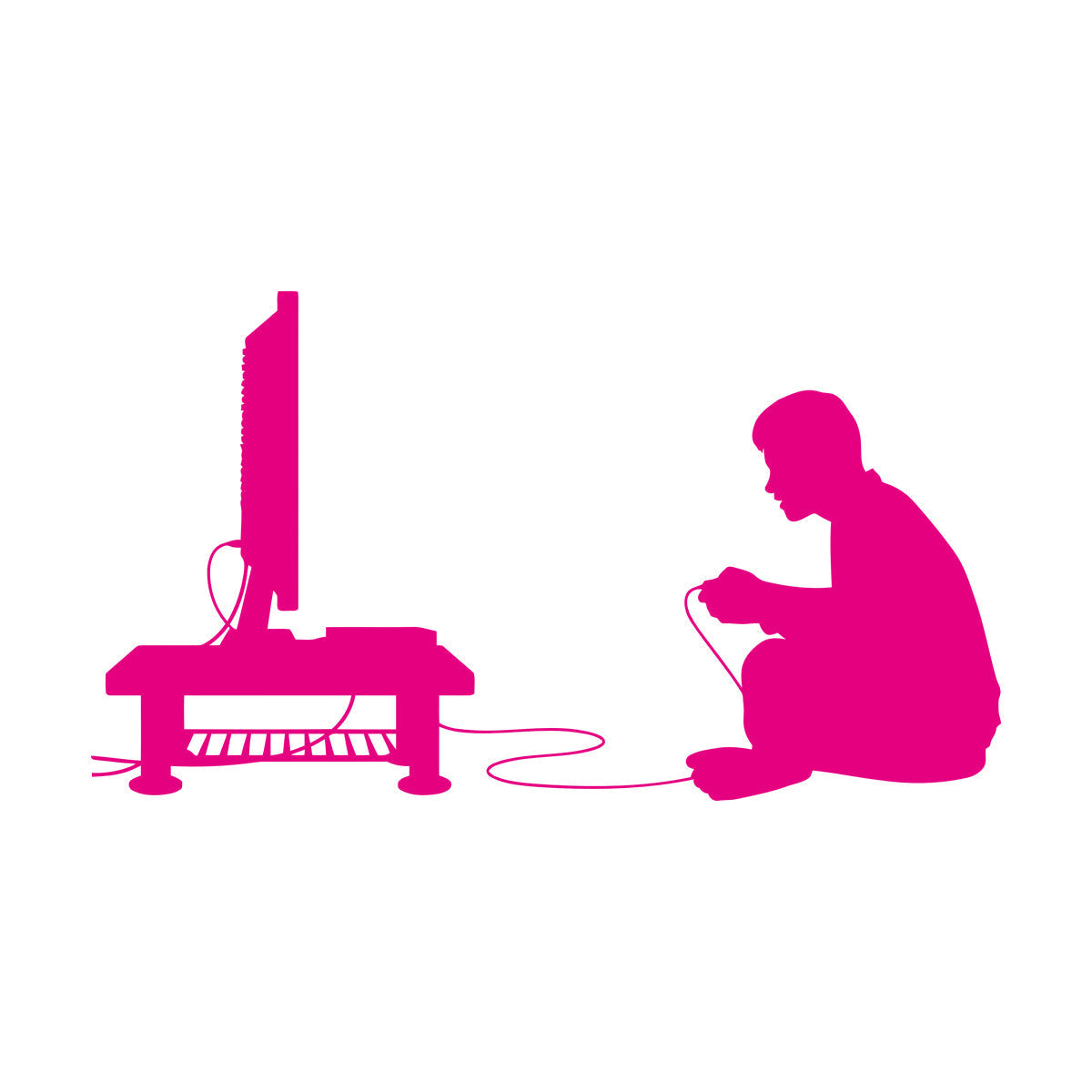 Wall Stickers Paster Paper Boy Video Game Joystick Tv Game Multiple Size Options