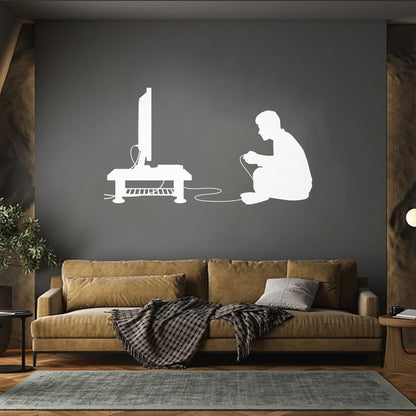 Wall Stickers Paster Paper Boy Video Game Joystick Tv Game Multiple Size Options