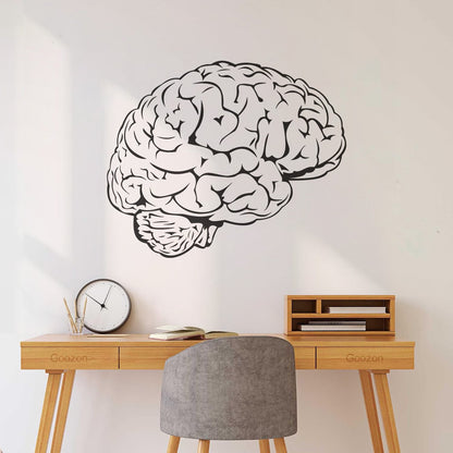 Fine Carving Stickers Brain Mind Anatomy Intellect Science Medicine Doctor It Won'T Fall Off