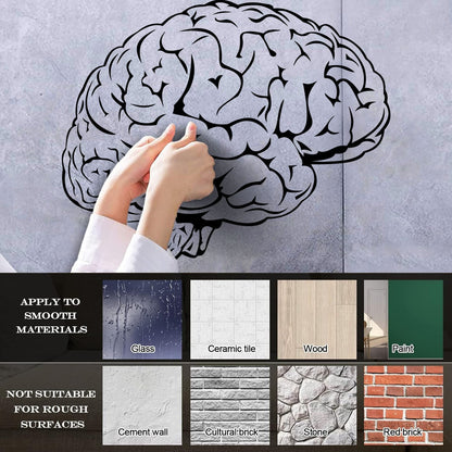 Fine Carving Stickers Brain Mind Anatomy Intellect Science Medicine Doctor It Won'T Fall Off