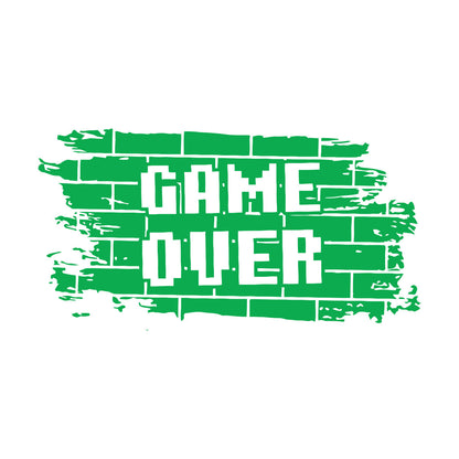 Wall Stickers Bricks Game Over Gaming Boys Play Video Games Personalized Customization