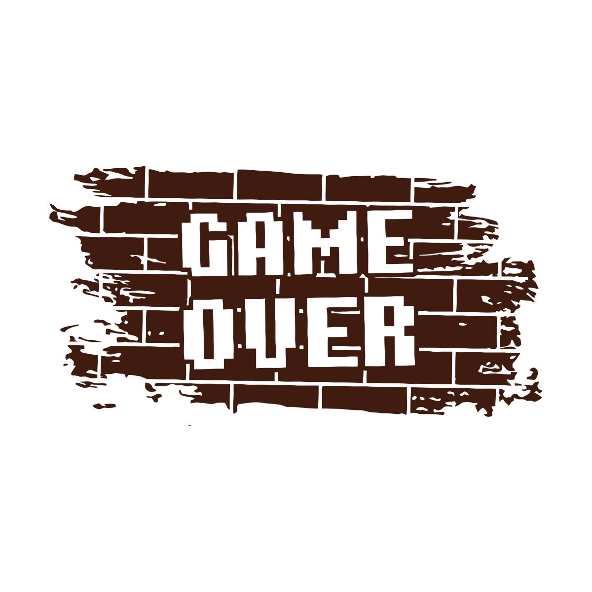 Wall Stickers Bricks Game Over Gaming Boys Play Video Games Personalized Customization
