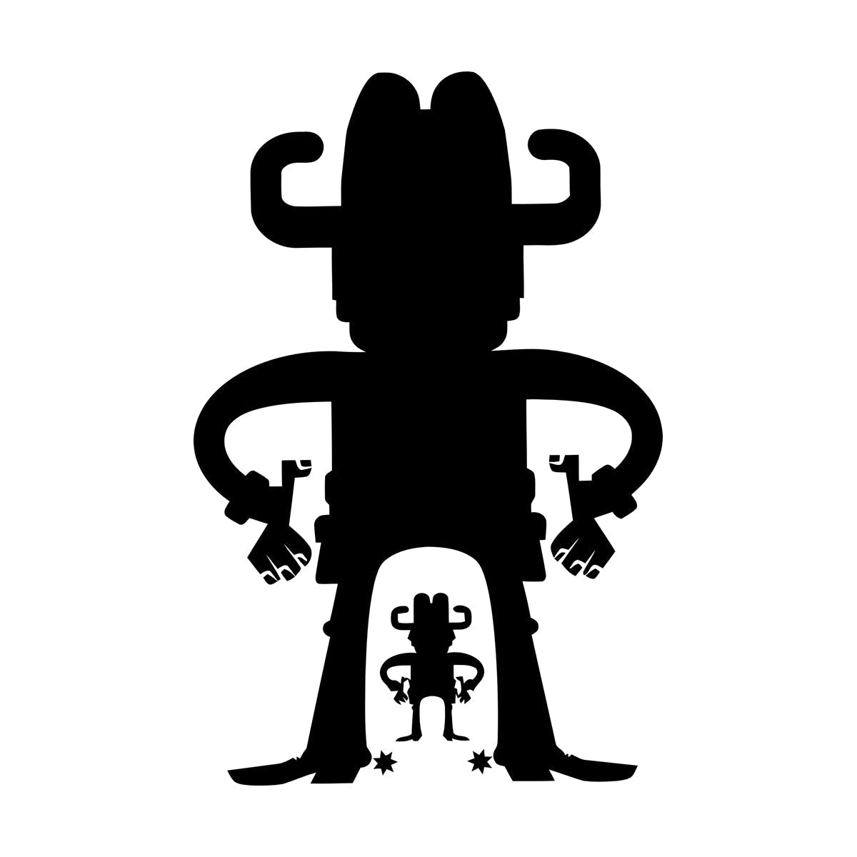 Vinyl Art Sticker Cartoon Cowboys Wild West Western Boys Art Decoration