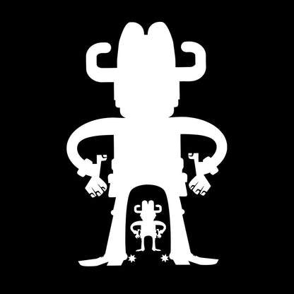 Vinyl Art Sticker Cartoon Cowboys Wild West Western Boys Art Decoration