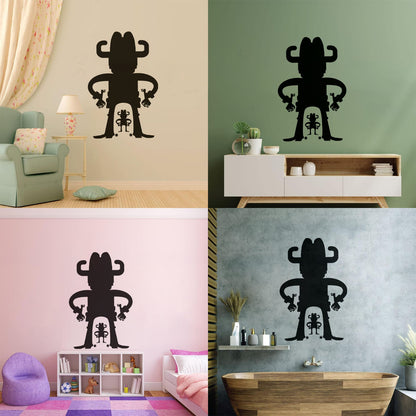 Vinyl Art Sticker Cartoon Cowboys Wild West Western Boys Art Decoration