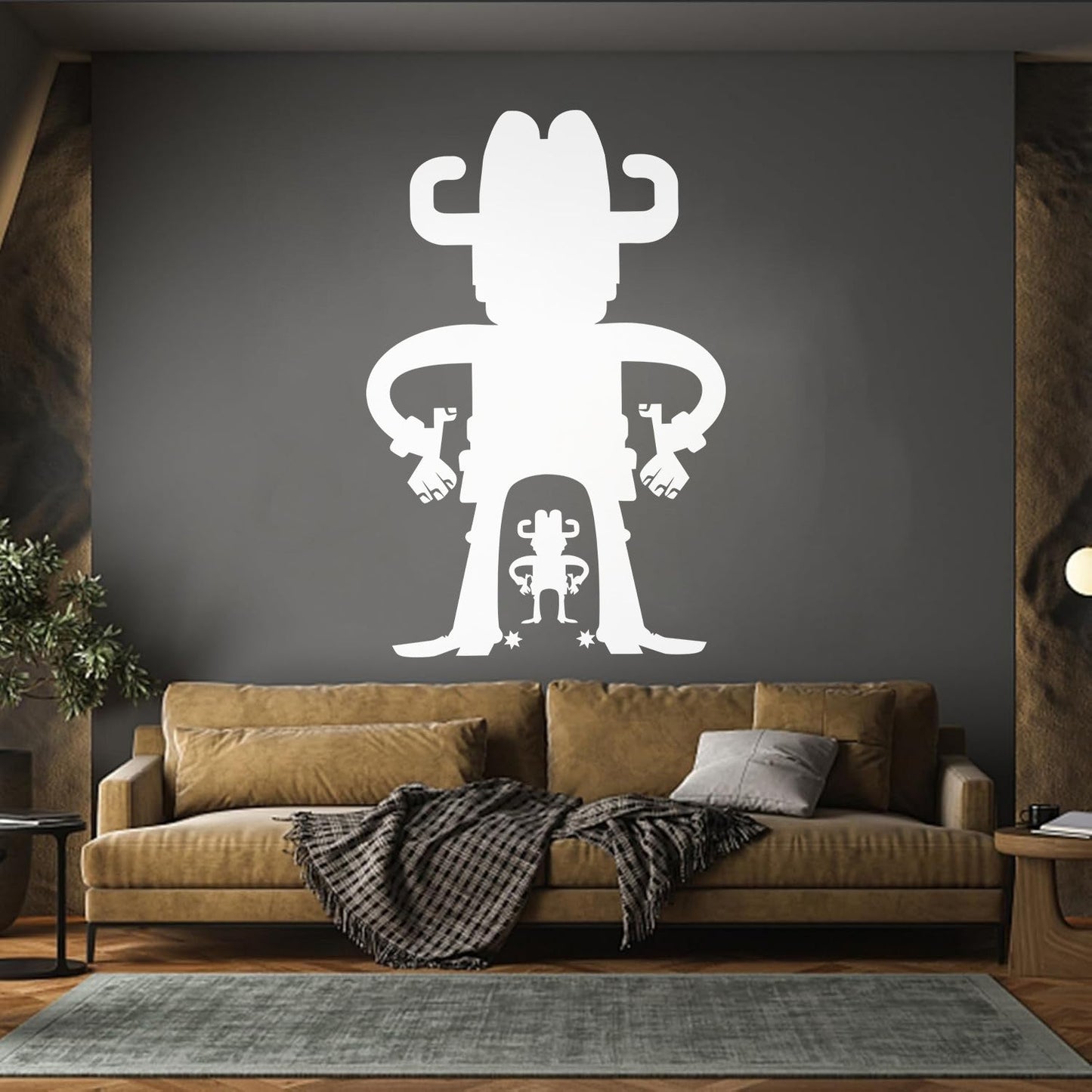 Vinyl Art Sticker Cartoon Cowboys Wild West Western Boys Art Decoration