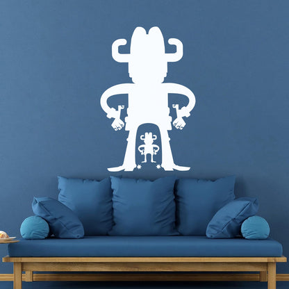 Vinyl Art Sticker Cartoon Cowboys Wild West Western Boys Art Decoration