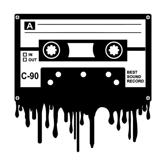 Cassette Music Best Sound Record Retro Style Engraving Stickers Wall Beautification