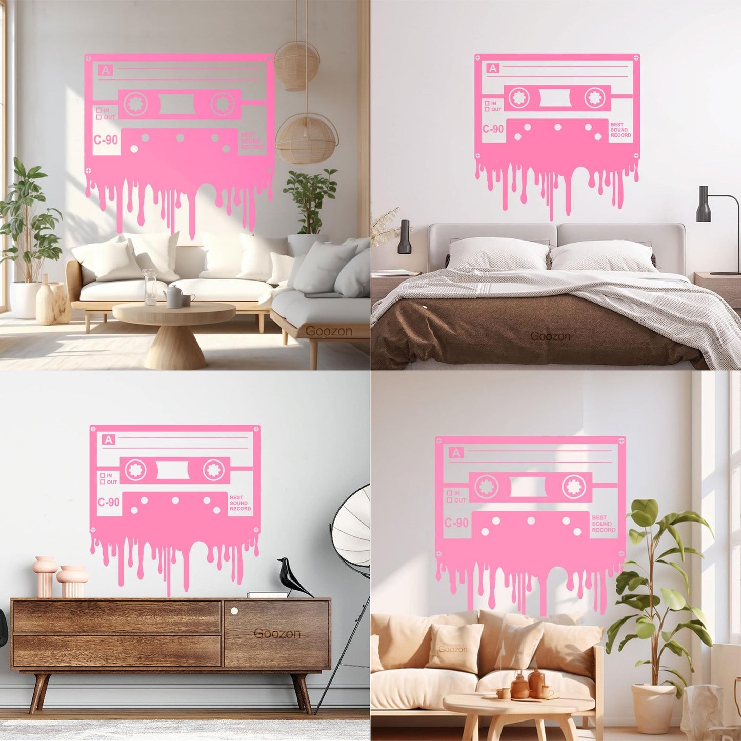 Cassette Music Best Sound Record Retro Style Engraving Stickers Wall Beautification