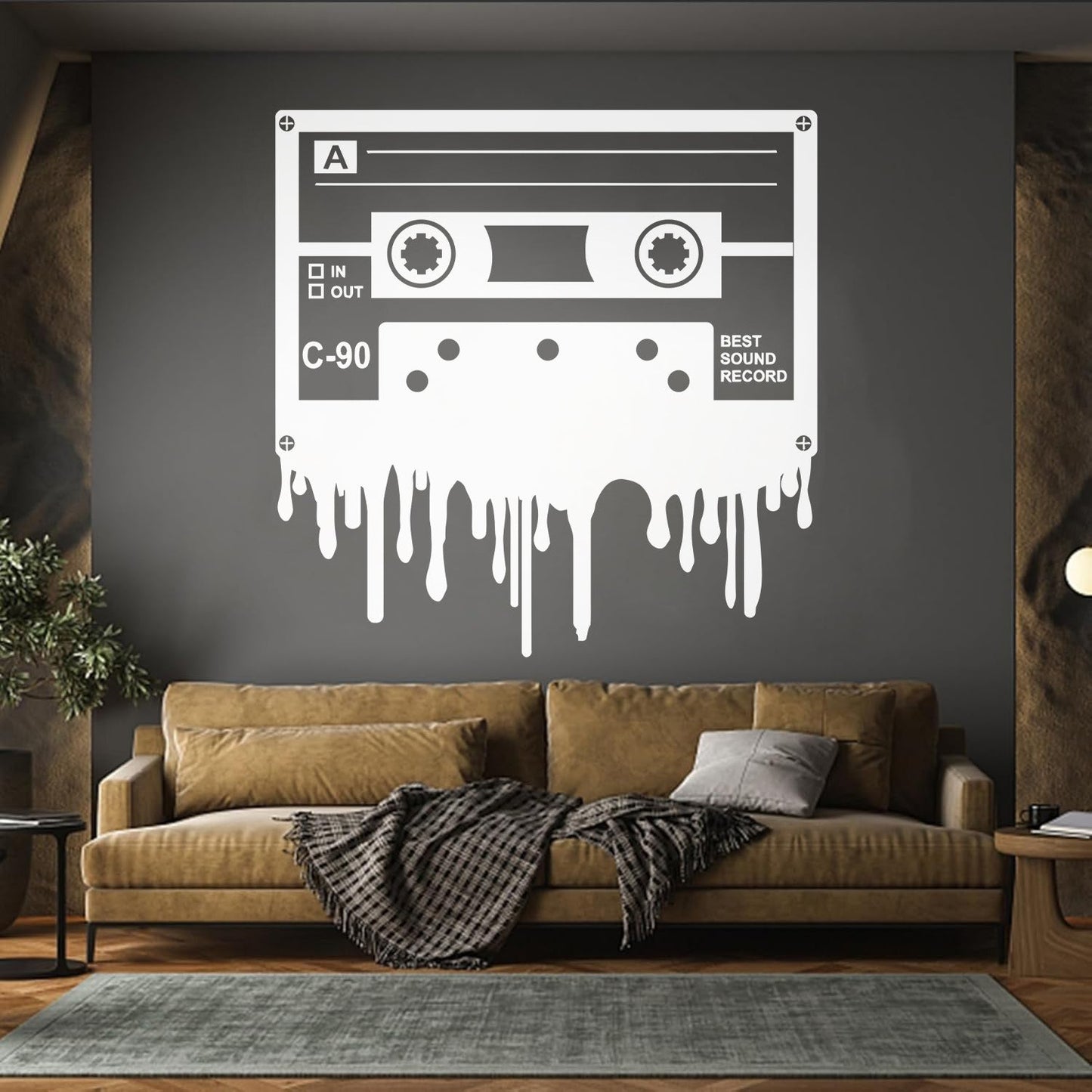 Cassette Music Best Sound Record Retro Style Engraving Stickers Wall Beautification