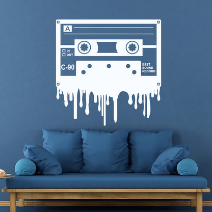 Cassette Music Best Sound Record Retro Style Engraving Stickers Wall Beautification