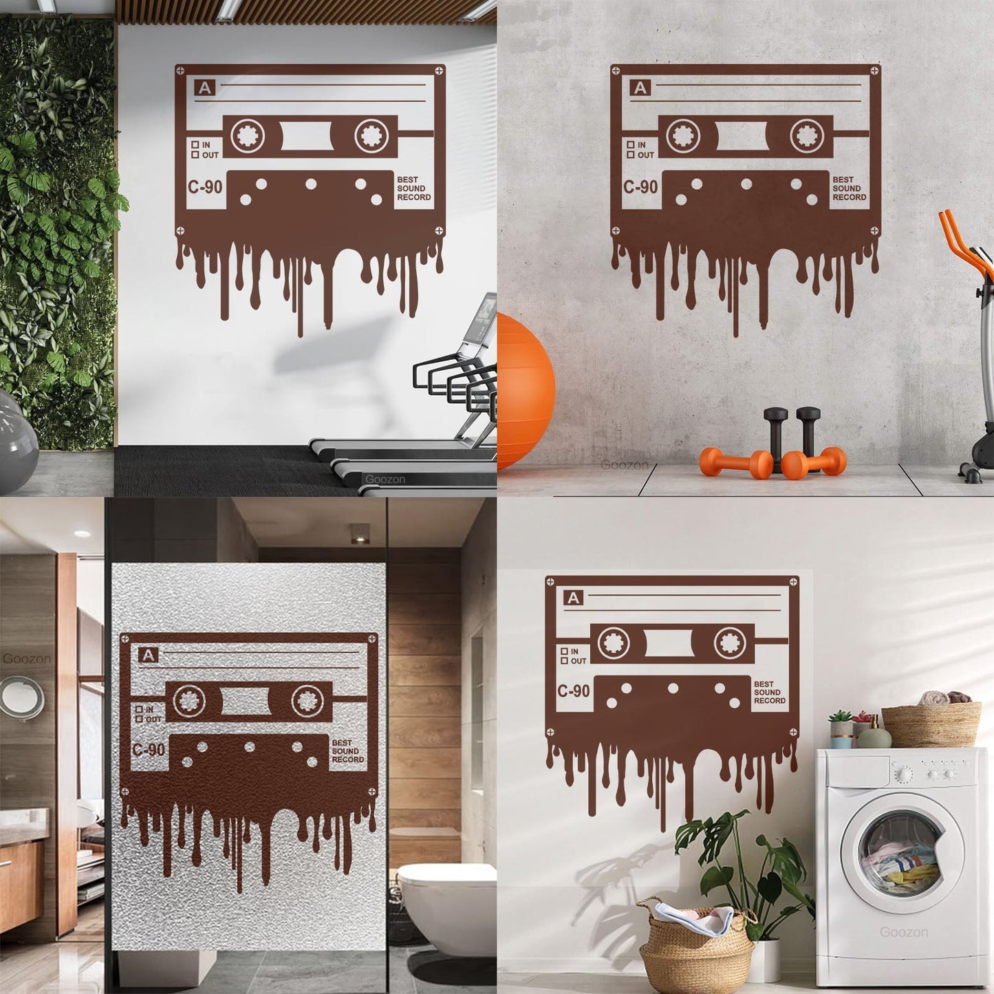 Cassette Music Best Sound Record Retro Style Engraving Stickers Wall Beautification