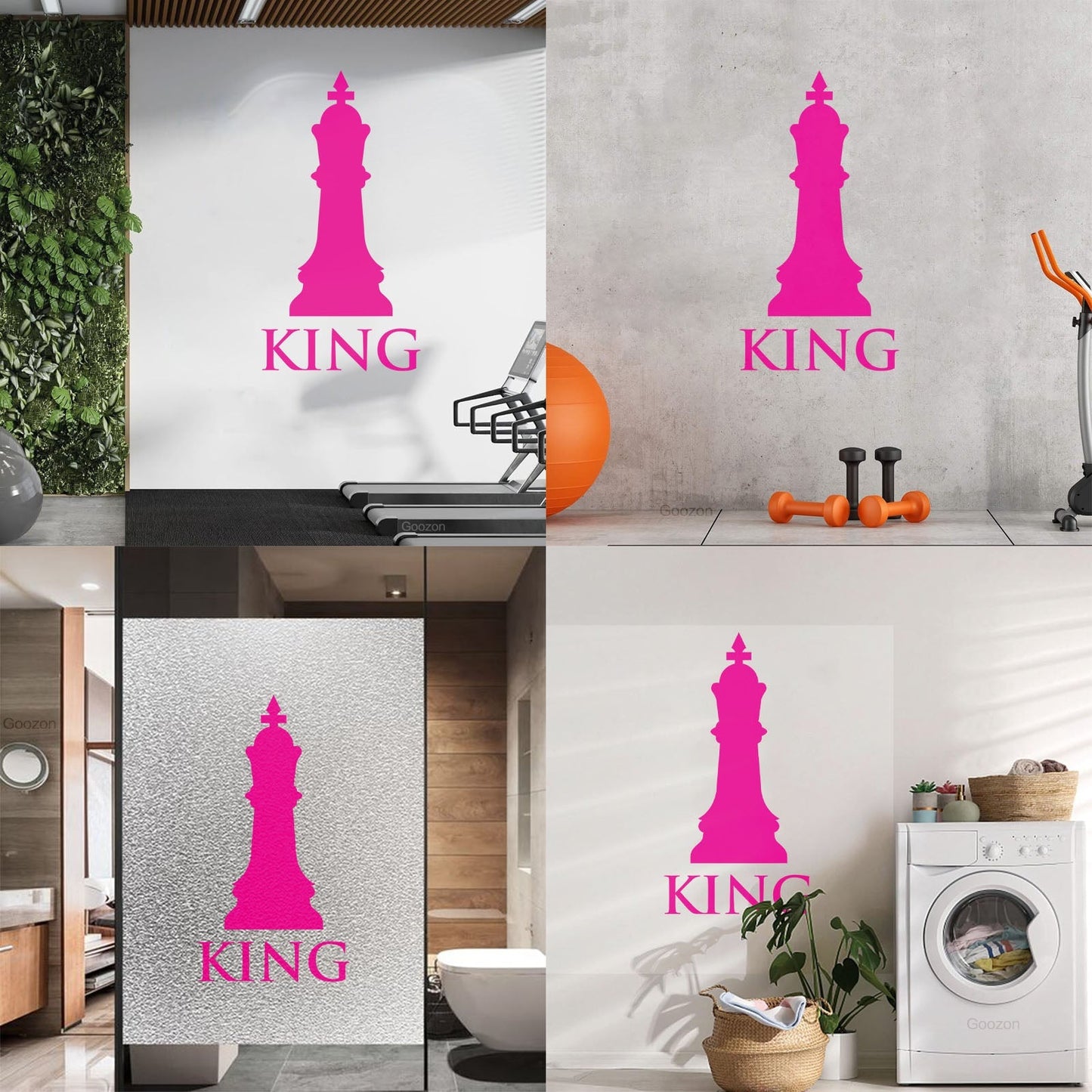 Lettering Stickers Chess Club Intellectual Game Chess King Glass Stickers