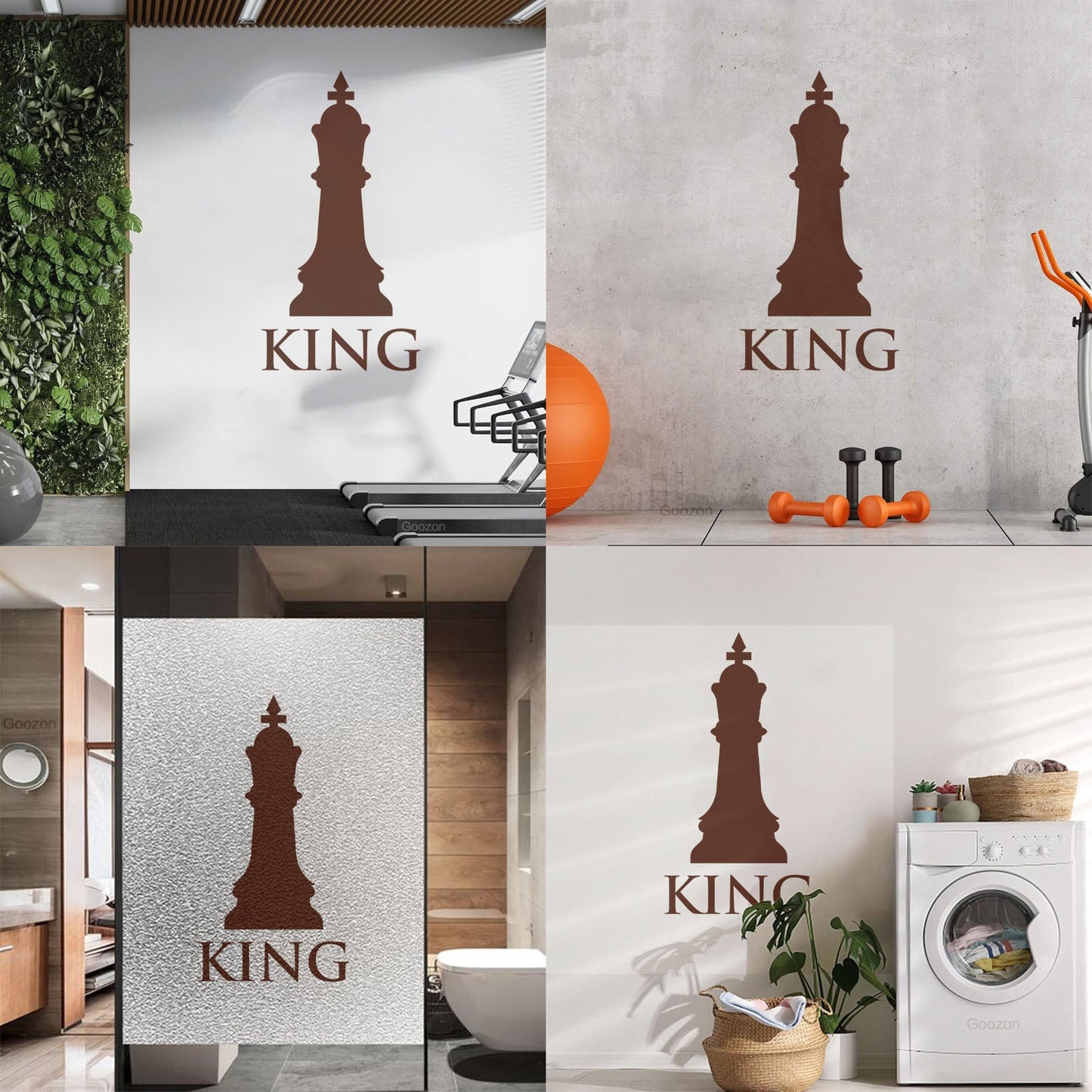 Lettering Stickers Chess Club Intellectual Game Chess King Glass Stickers