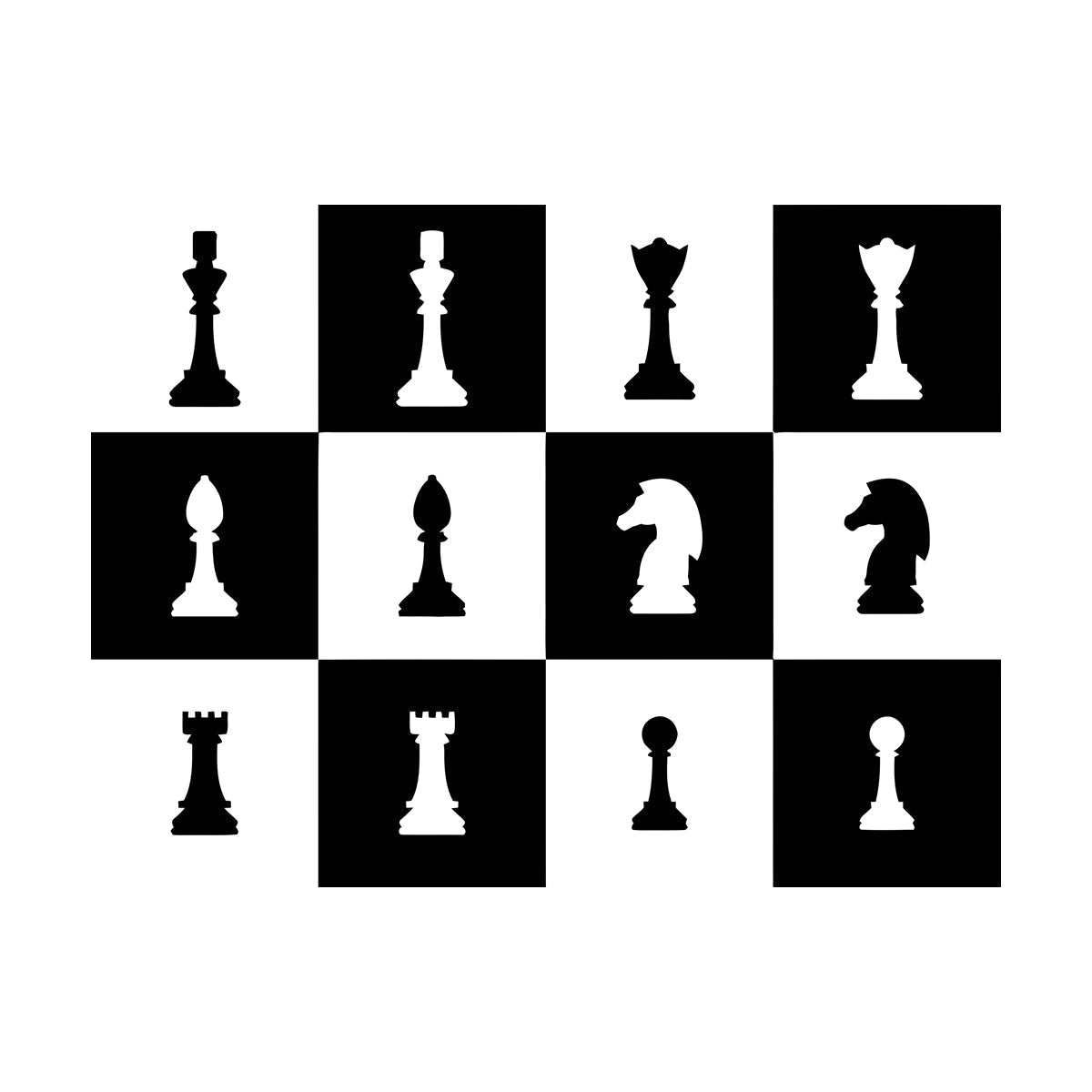 Wall Decals Paster Paper Chessmen Chess Game Club Chessboard Store Decoration