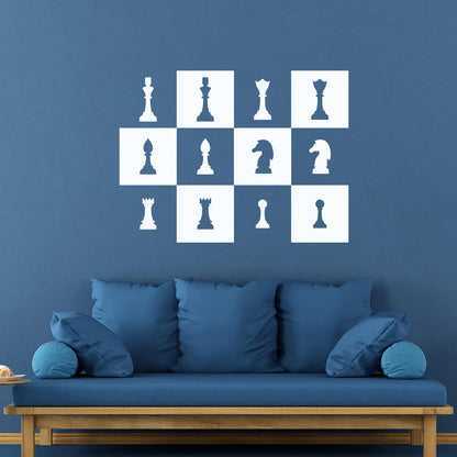 Wall Decals Paster Paper Chessmen Chess Game Club Chessboard Store Decoration
