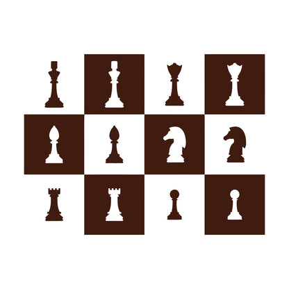 Wall Decals Paster Paper Chessmen Chess Game Club Chessboard Store Decoration