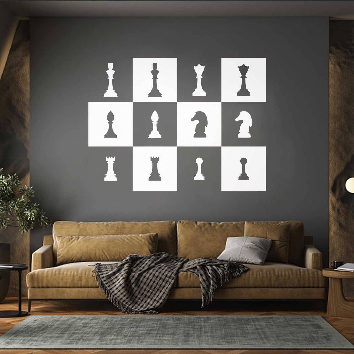 Wall Decals Paster Paper Chessmen Chess Game Club Chessboard Store Decoration
