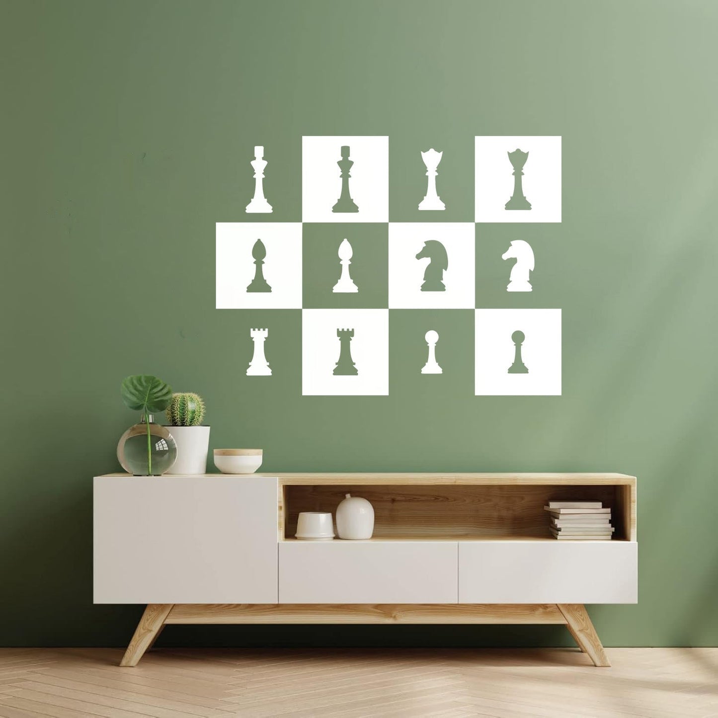 Wall Decals Paster Paper Chessmen Chess Game Club Chessboard Store Decoration