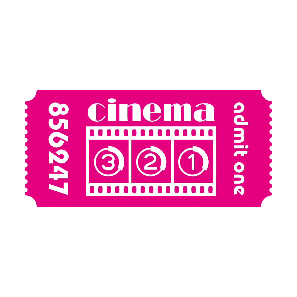 Mural And Wall Vinyl Decal Ticket Cinema Film Movie Cinematography Room Multi Color Selection