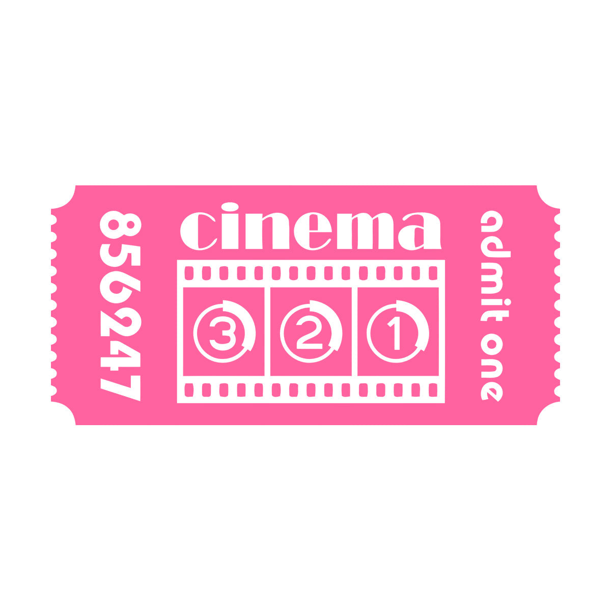 Mural And Wall Vinyl Decal Ticket Cinema Film Movie Cinematography Room Multi Color Selection