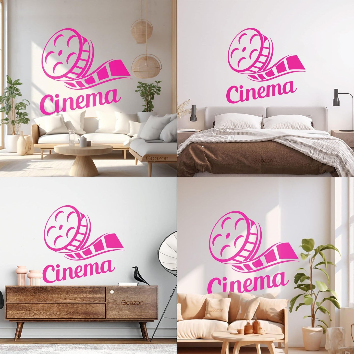 Cinema Movie Spool House Wall Stickers Paster Paper Equipped With Transfer Film Kit