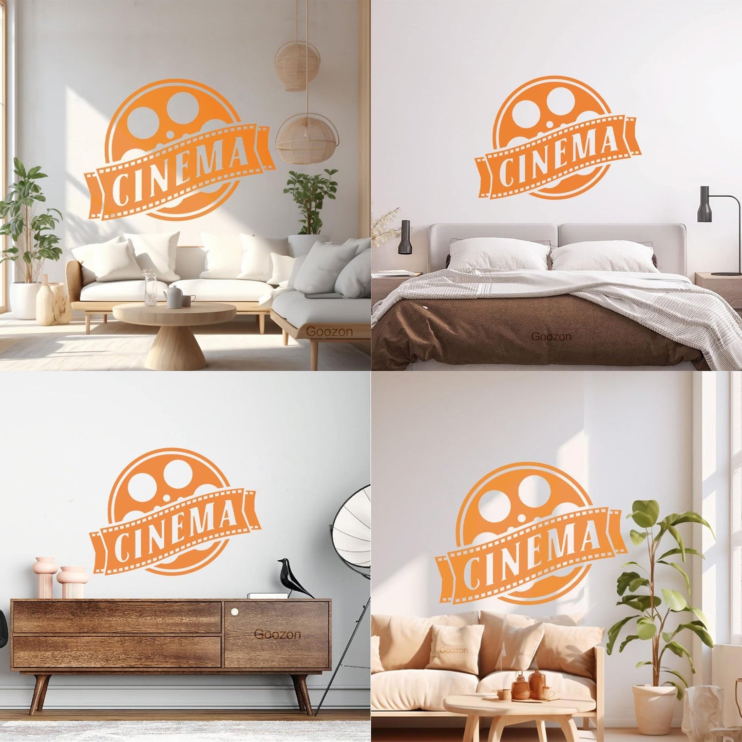 Wall Vinyl Sticker Decor Cinema Films Movie Theatre Tv Easy Installation