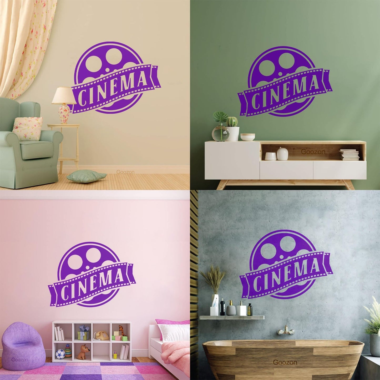 Wall Vinyl Sticker Decor Cinema Films Movie Theatre Tv Easy Installation