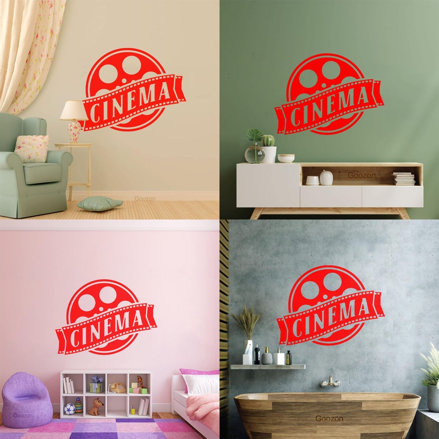 Wall Vinyl Sticker Decor Cinema Films Movie Theatre Tv Easy Installation
