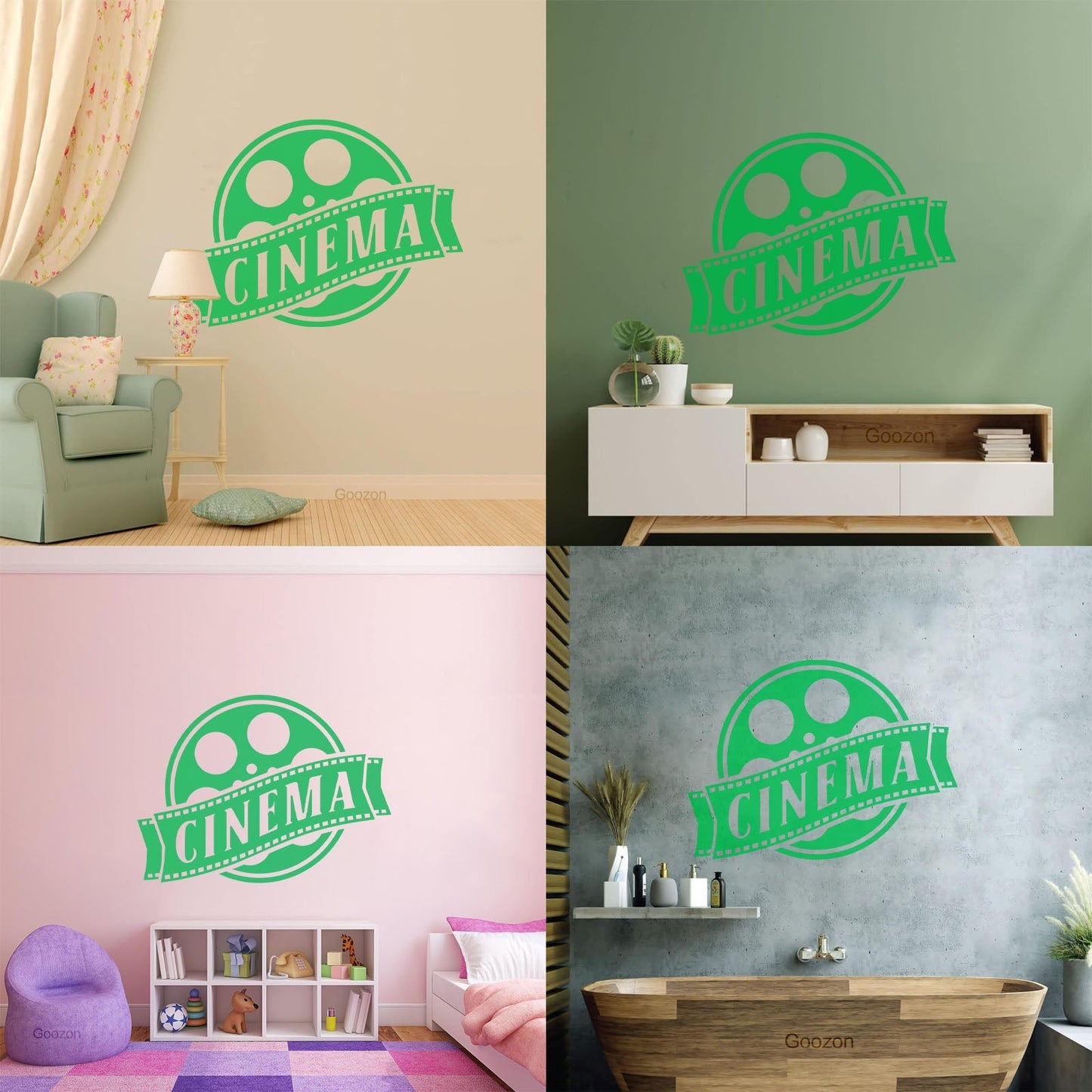 Wall Vinyl Sticker Decor Cinema Films Movie Theatre Tv Easy Installation