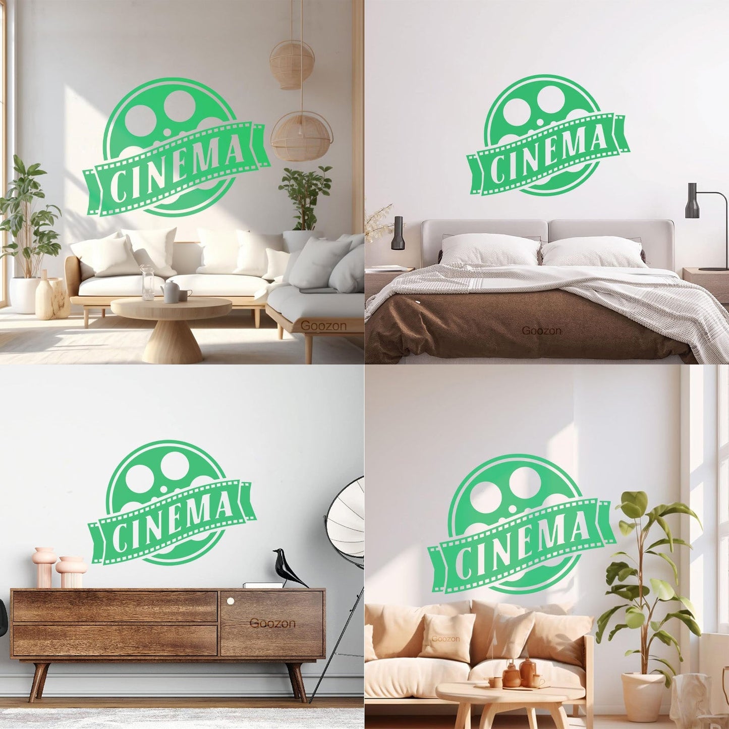 Wall Vinyl Sticker Decor Cinema Films Movie Theatre Tv Easy Installation