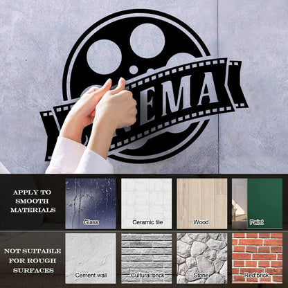 Wall Vinyl Sticker Decor Cinema Films Movie Theatre Tv Easy Installation