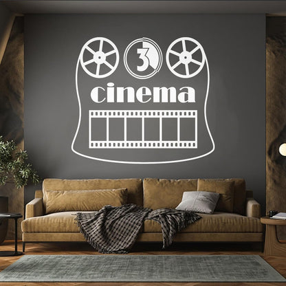 Fine Carving Stickers Cinema Strip Fan Film Movie Theatre Art Mural Painting