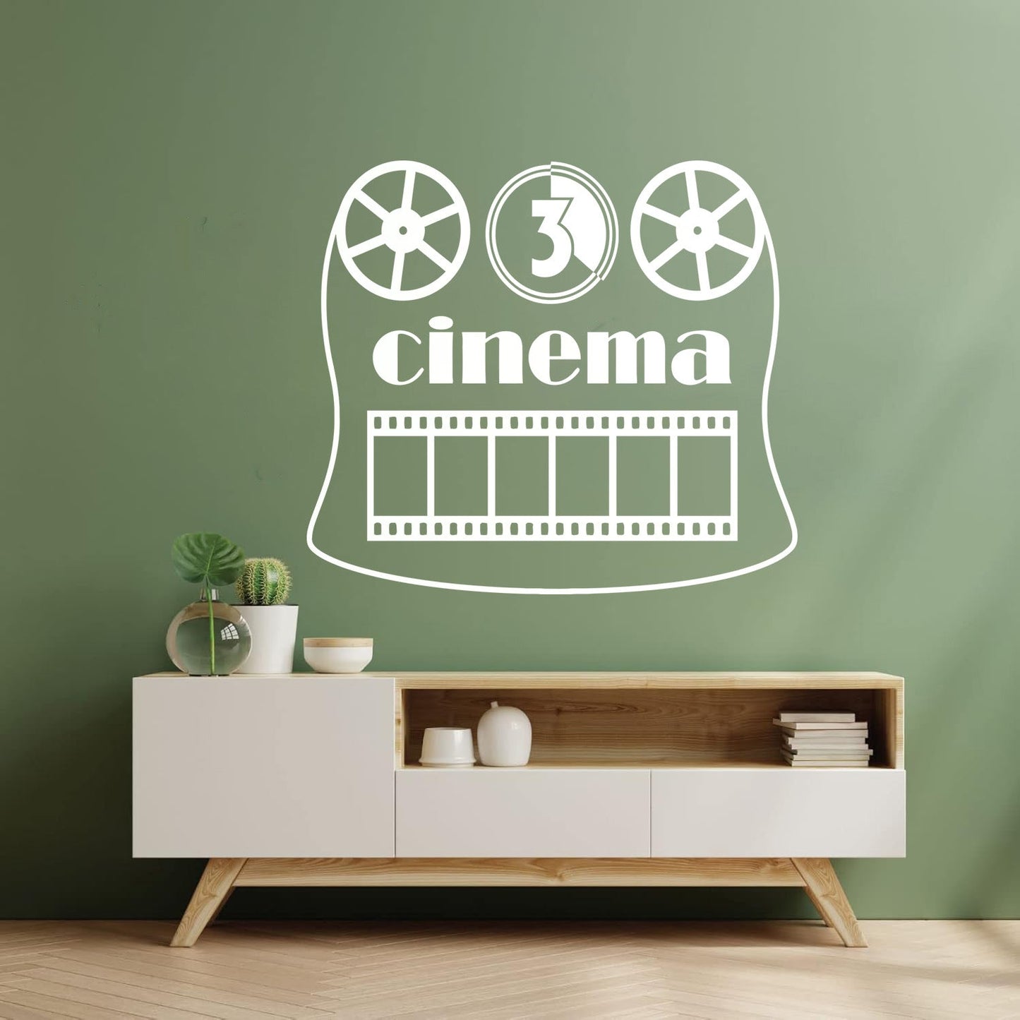 Fine Carving Stickers Cinema Strip Fan Film Movie Theatre Art Mural Painting