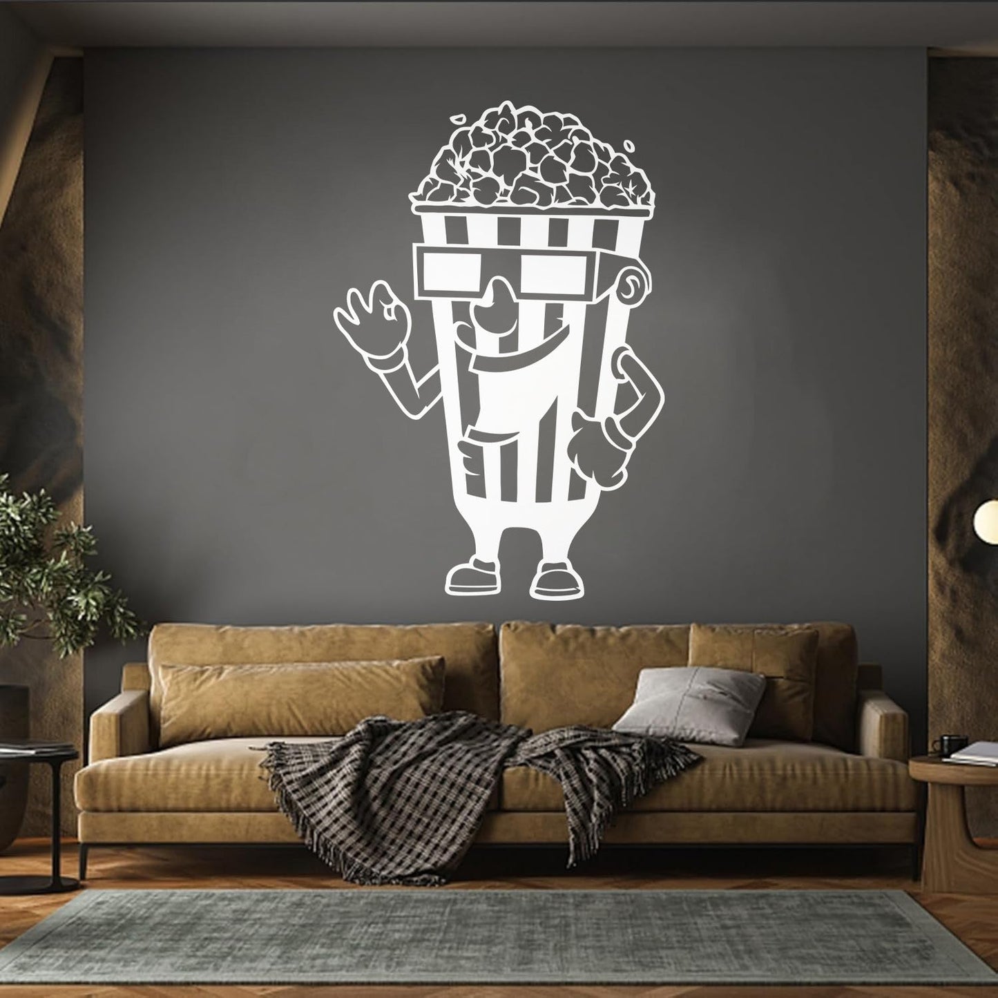 Wall Stickers Cinema Tv Film Movie House Popcorn Multiple Size Options