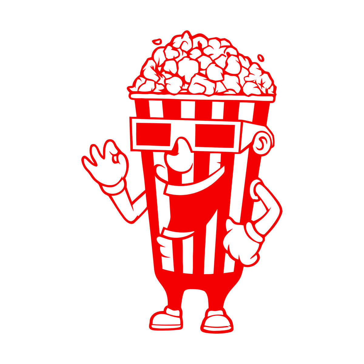 Wall Stickers Cinema Tv Film Movie House Popcorn Multiple Size Options