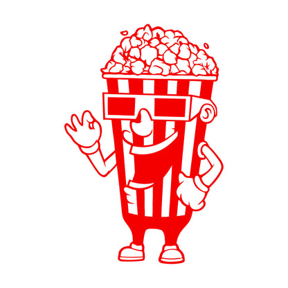 Wall Stickers Cinema Tv Film Movie House Popcorn Multiple Size Options