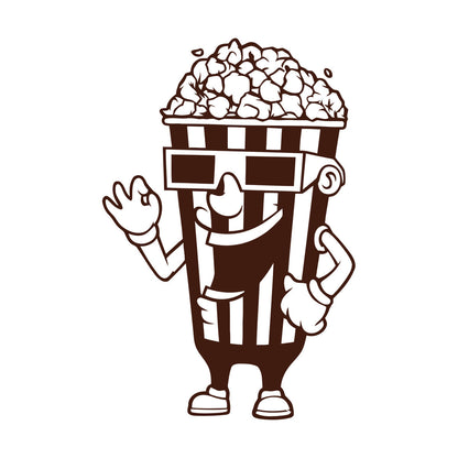 Wall Stickers Cinema Tv Film Movie House Popcorn Multiple Size Options
