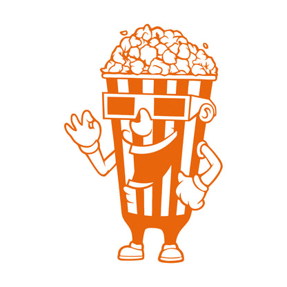 Wall Stickers Cinema Tv Film Movie House Popcorn Multiple Size Options