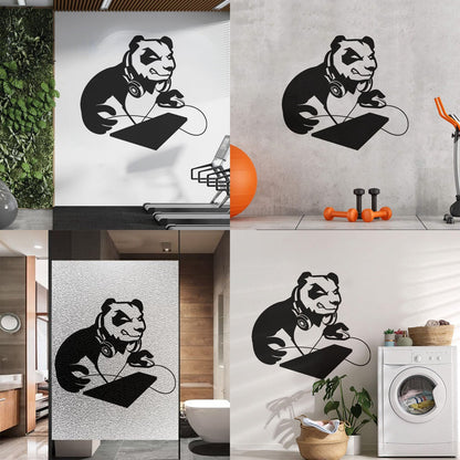 Vinyl Art Sticker Computer Angry Panda Asian Bear Game Room It Won'T Fall Off