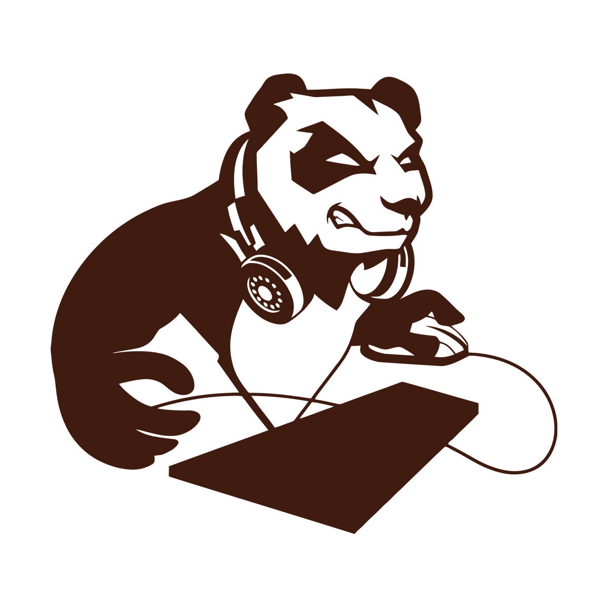 Vinyl Art Sticker Computer Angry Panda Asian Bear Game Room It Won'T Fall Off