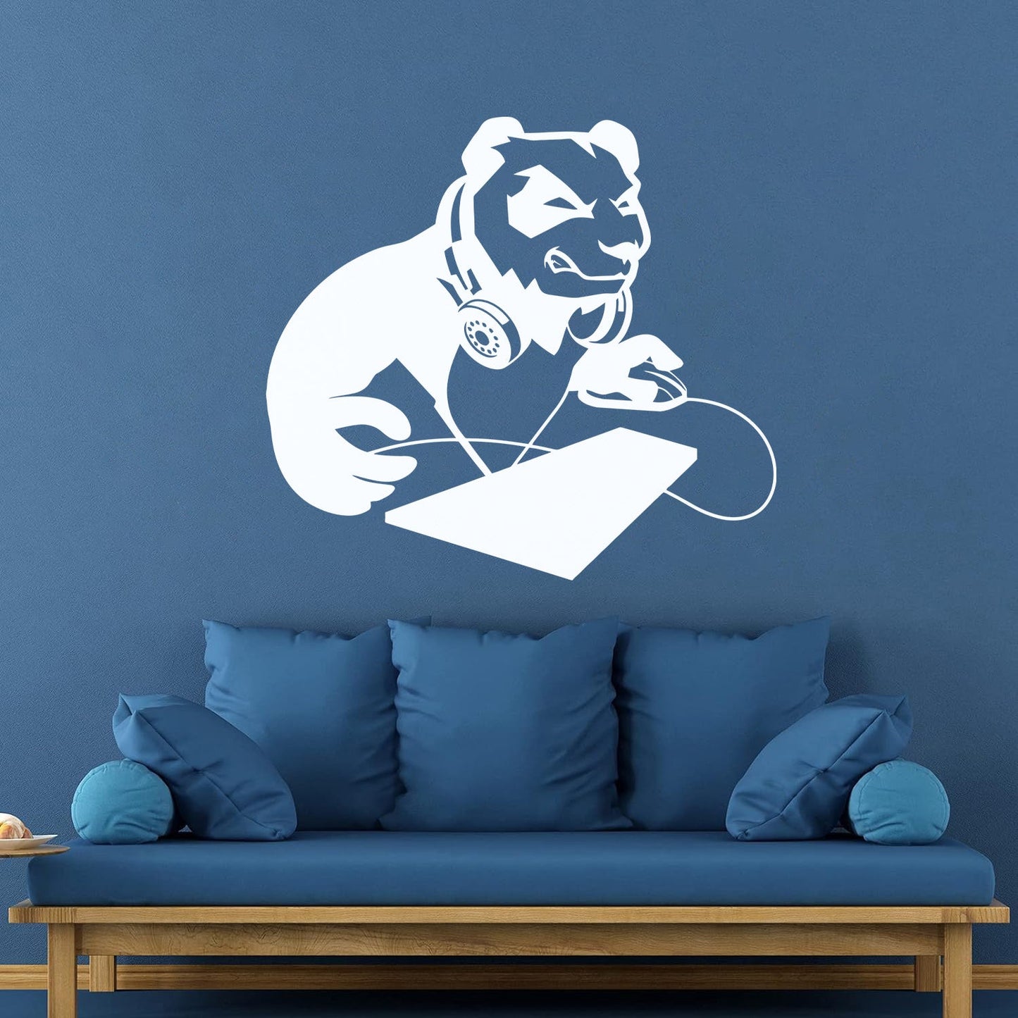 Vinyl Art Sticker Computer Angry Panda Asian Bear Game Room It Won'T Fall Off