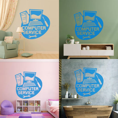 Wall Stickers Paster Paper Computer Service Repair Self Adhesive