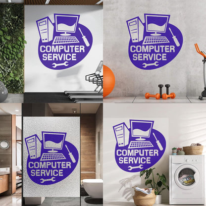 Wall Stickers Paster Paper Computer Service Repair Self Adhesive