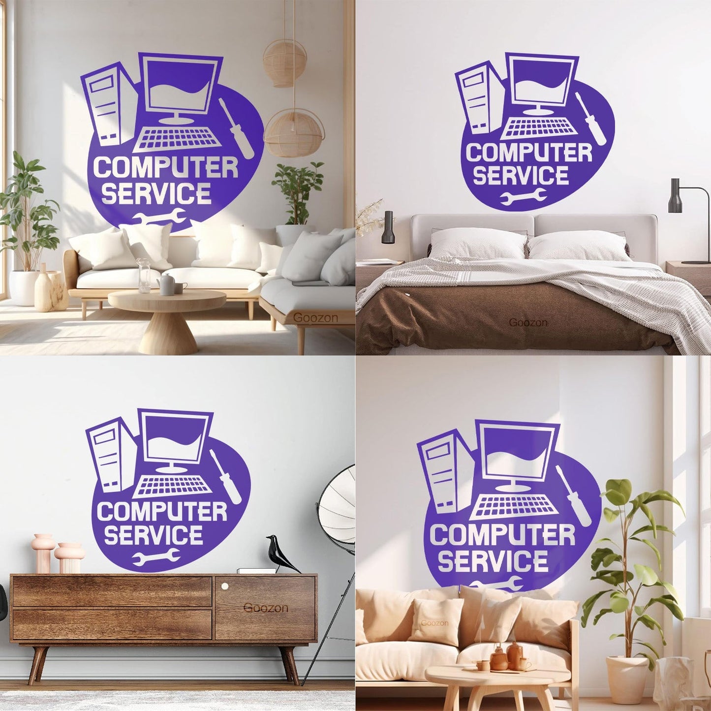 Wall Stickers Paster Paper Computer Service Repair Self Adhesive